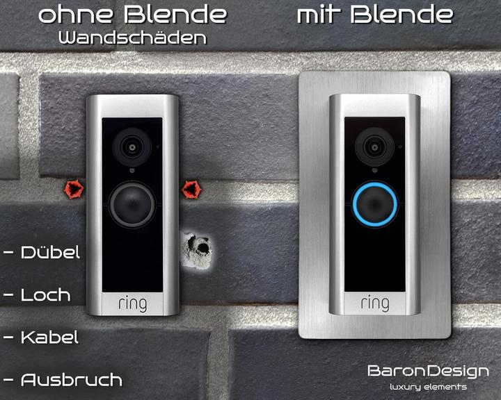 Produktbild Baron Design Edelstahl Blende für Ring Video Doorbell Pro