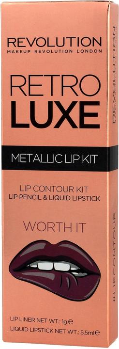 Produktbild Makeup Revolution Worth It Retro Luxe Metallic Lip Kit 5.5ml