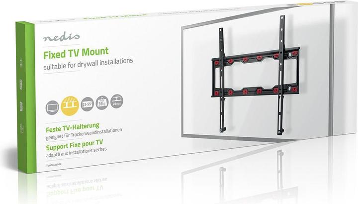 Image du produit Nedis Support TV mural fixe - 23-55 " - 35 kg - 28 mm - support TV - VESA - acier - noir (Mur, 35 kg, 23" - 55")