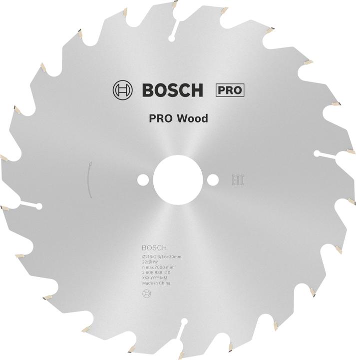 Produktbild Bosch Professional Zubehör PRO Wood Kreissägeblatt, 216 x 2,6 x 30 mm
