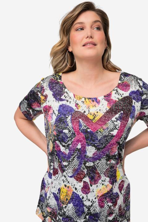 Image du produit Miamoda T-shirt à imprimé all-over, avec col rond et manches courtes (46)