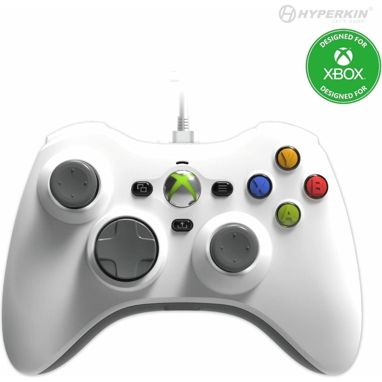 Hyperkin Controllore XB Xenon cablato bianco (Xbox One S, Xbox Series X, Xbox Serie S), Controller gaming, Bianco