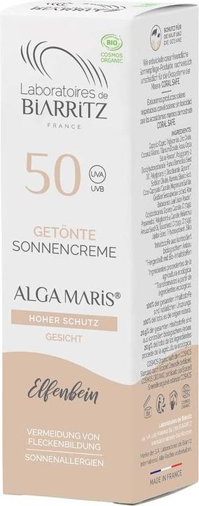 Laboratoires de Biarritz Alga Maris Sonnencreme getönt (Sonnencreme Gesicht, SPF 50, 50 ml)