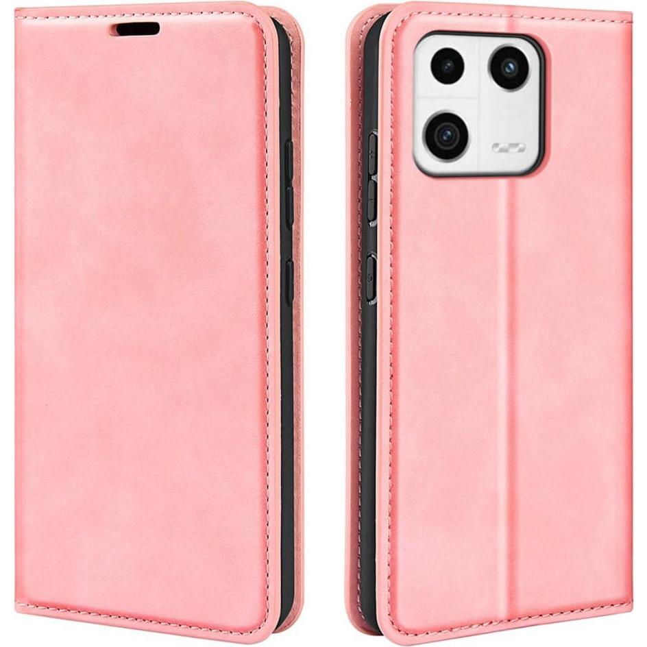 Cover-Discount Xiaomi 13 - Stand Flip Case Hülle rosa (Xiaomi 13), Smartphone Hülle, Rosa