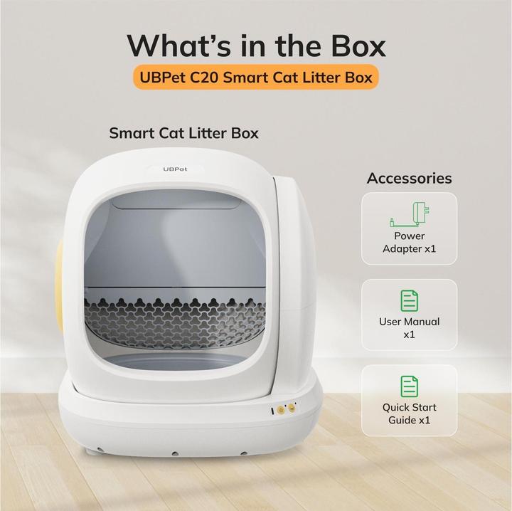 Actual product image UBPet Selbstreinigende Katzentoilette (Self-cleaning litter tray)