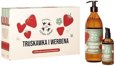 Produktbild Mydlarnia Cztery Szpaki SET Truskawka i Werbena olejek do masażu 100ml + mydło w płynie 500ml (Körperpflegeset)