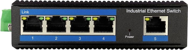 Produktbild LogiLink NS202 Industrieller Gigabit Ethernet Switch 5-Port 10/100/1000 Mbps Hutschienenmontage (5 Ports)