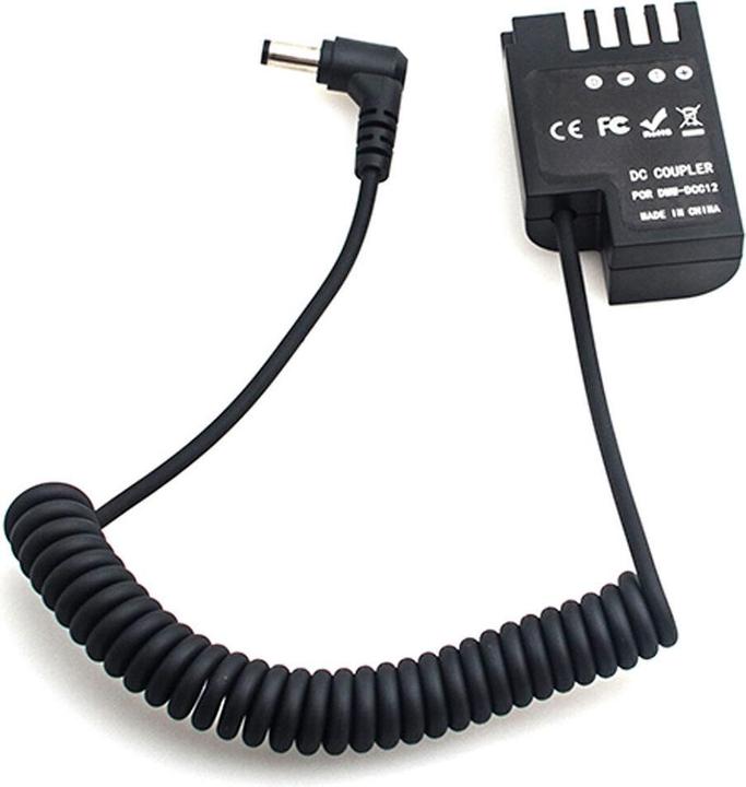 Produktbild Caruba Panasonic DMW DCC12 Volldecodierung Dummy Batterie (Federkabel) (DC-Kuppler)