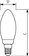 Image du produit Philips MASTER Value Bougie LED dimmable 3,4W (40W) E14 B35 927 verre clair (E14, 470 lm)