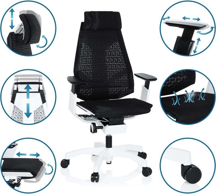 Produktbild Hjh Office Genidia Pro White (47 - 57 cm)