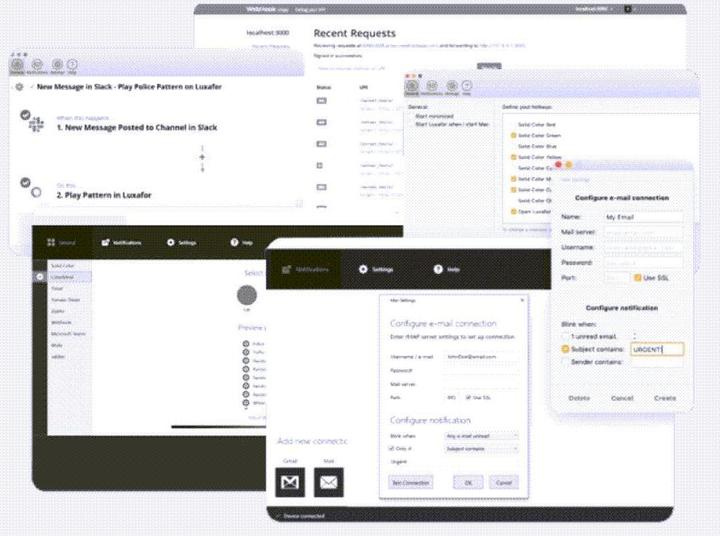 Actual product image Luxafor Flag with 1.5m USB-C STOP