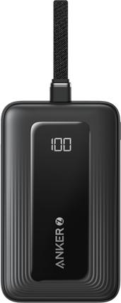 Image du produit Anker - Banque d'énergie (10K, 30W, câble Lightning USB-C intégré) B2C - UN Black (10000 mAh, 30 W, 30 Wh)