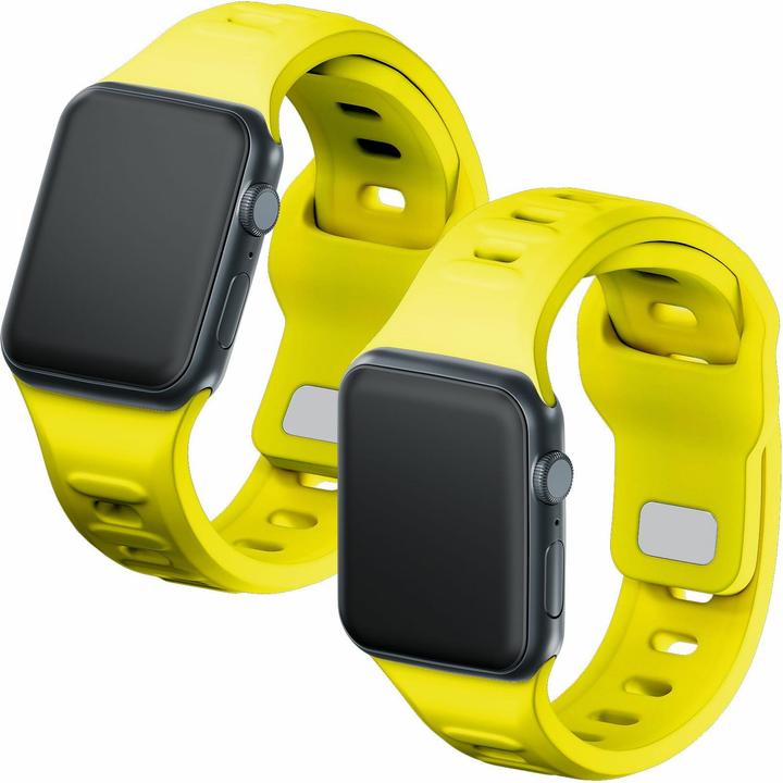 Produktbild 3MK Silicone Watch Strap żółty/yellow dla Apple Watch 38/40/41mm (Edelstahl, Silicone)