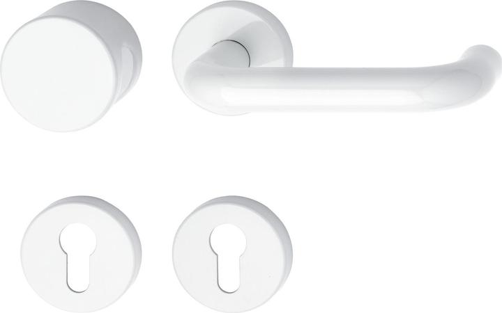 Hewi Door fitting 111.20R/122.23 Interchangeable set | on rose PZ | pure white (Door handle)