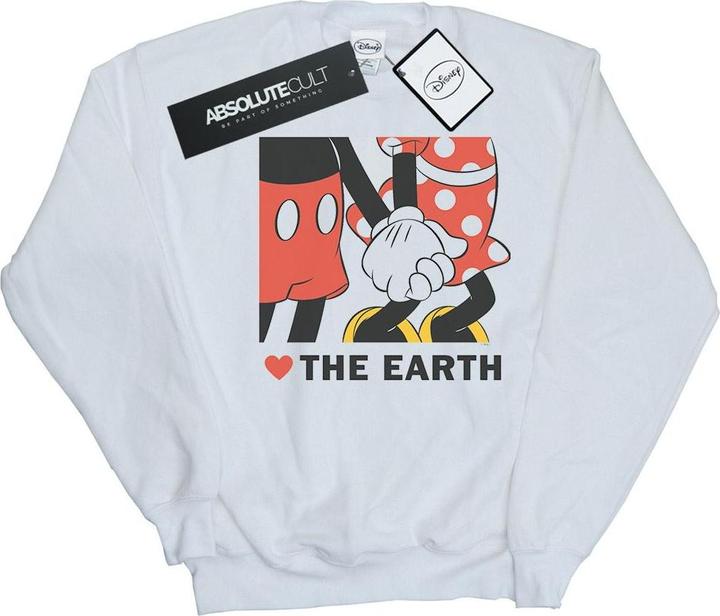 Actual product image Disney Girls Mickey Mouse Heart The Earth Sweatshirt (152, 158)