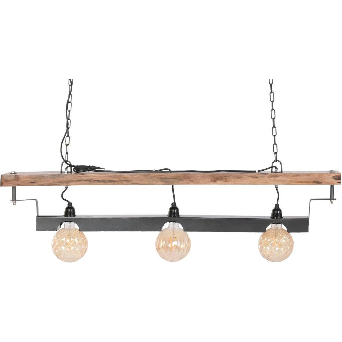 Esprit, Lampada a sospensione, Deckenlampe Home Braun Schwarz Eisen Akazienholz 116 X 16 X 26 CM