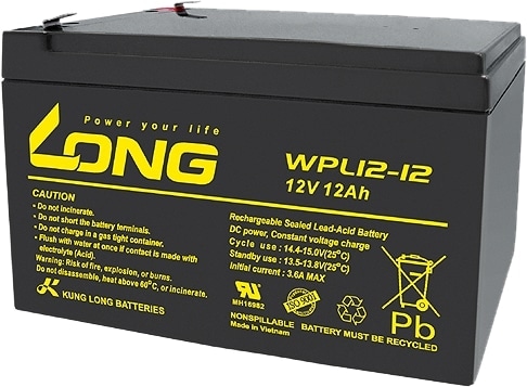 Image du produit Long WPL12-12 WPL12-12 Batterie au plomb 12V 12Ah plomb non tissé (AGM) (L x H x P) 151 x 93 x 98mm (1 pcs, 12000 mAh)