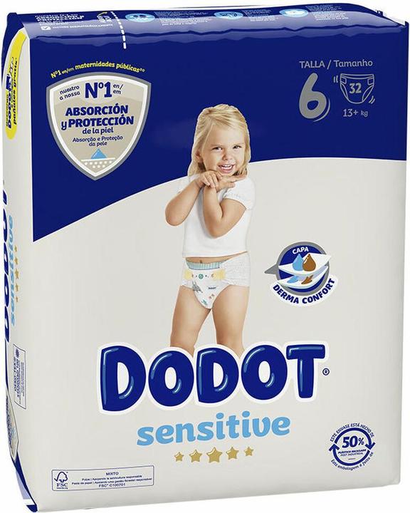 Immagine prodotto Dodot Sensitive Diapers 32 Pieces (Dimensione 6, 32 Pezzo/i)