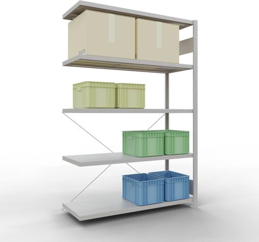 Produktbild Schulte Lagertechnik Stecksystem Anbauregal MULTIplus250 mit Kreuzstrebe