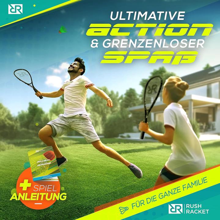 Produktbild Rush Racket RS3 Speed Badminton Set mit Feldmarkierungen