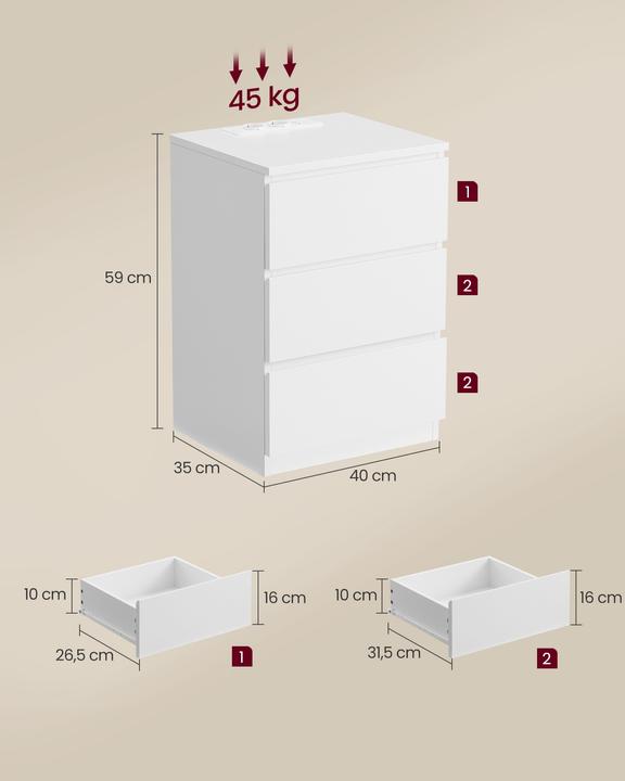 Produktbild Vasagle Sophia (40 x 35 x 59 cm)