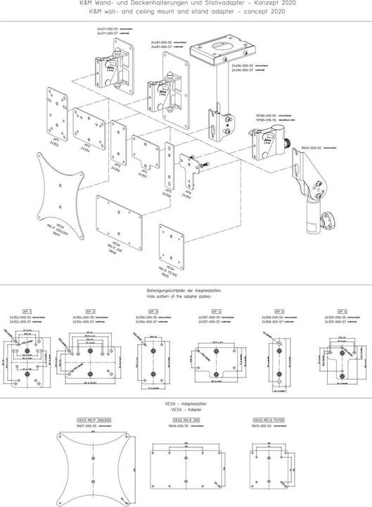 Actual product image K&M 24356 (Mounting- / Adapterplates)