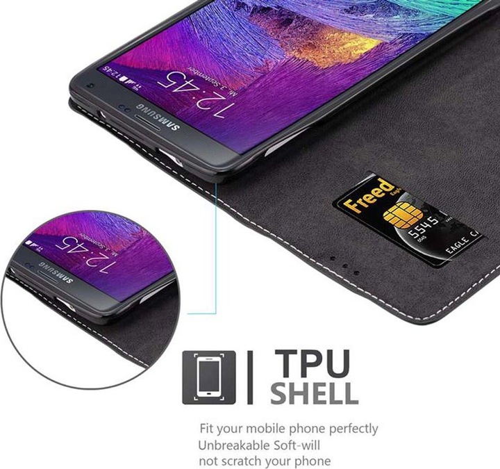 Actual product image Cadorabo Book X Wallet Cover (Samsung Galaxy Note 4)