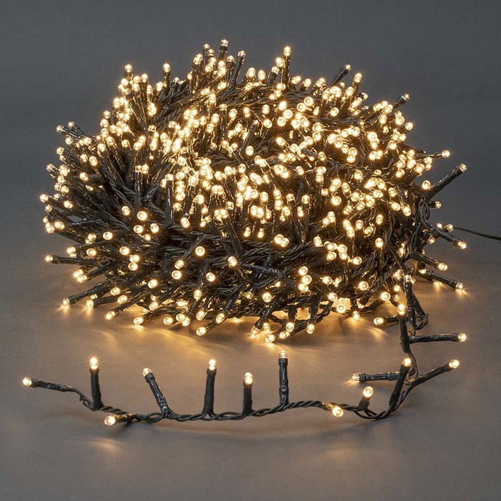 Immagine prodotto Nedis Luci decorative | Gruppo compatto | 1200 LED Bianco caldo | 24 m | Effetti di luce: 7 | Interno (24 m)