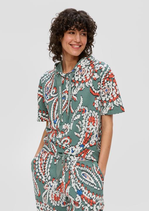 Produktbild s.Oliver Sweatshirt Hoodie mit halblangen Ärmeln (40)