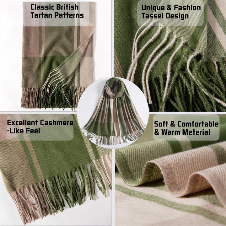 Produktbild Only-Bags.Store Winter Senior karierter Kaschmirschal, karierter Pashmina übergrosser Herbstschal Stolen