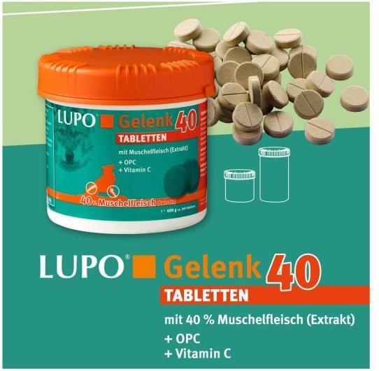 Produktbild Luposan Lupo Gelenk 40 Tabletten (Senior, Adult, 1 Stk., 180 g)