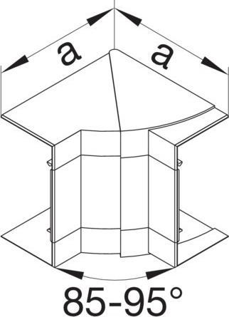Produktbild Hager TEH BR651704H9011 Inneneck einstellbar halogenfrei zu BR 65x170mm Oberteil 80mm (6.80 cm)