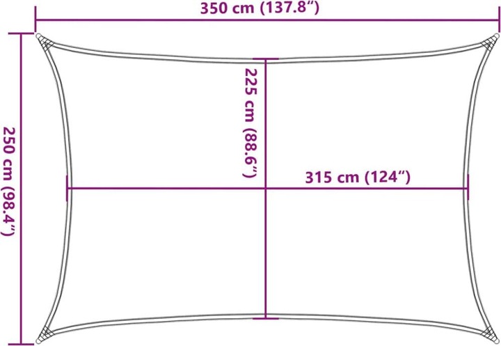 Image du produit VidaXL Sonnensegel (250 x 350 cm)