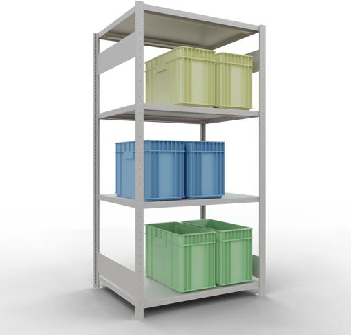 Actual product image Schulte Lagertechnik MULTIplus330 boltless basic shelving system with length ledgers