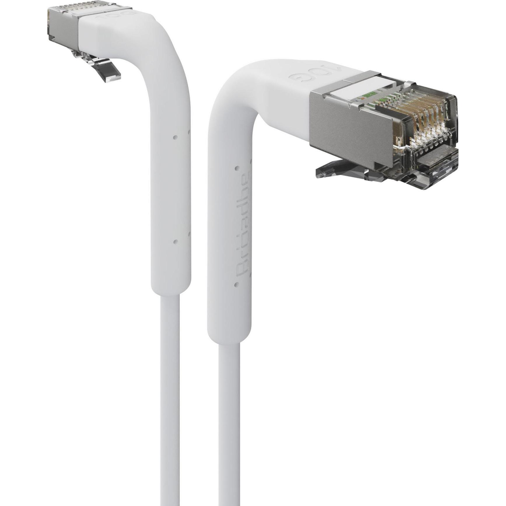 Broadbe Slim Patch Cable 10G White 0.3m Cable-Patch-Cat6A-WT-0.3M-Slim (CAT6a, 0.30 m), Cavo di rete