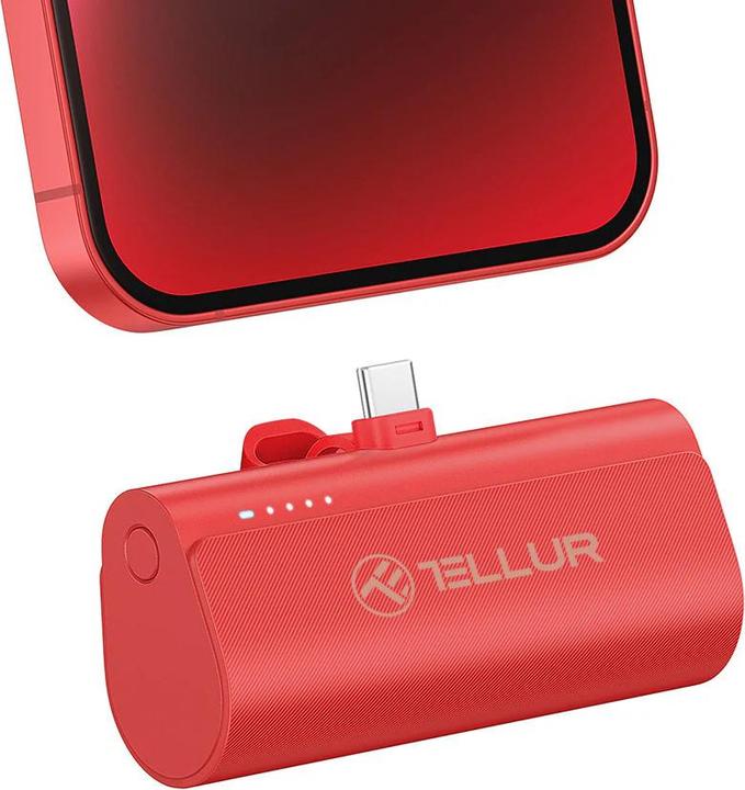 Image du produit Tellur PD202 Banque d'alimentation 5000mAh rouge (5000 mAh, 18.50 Wh)