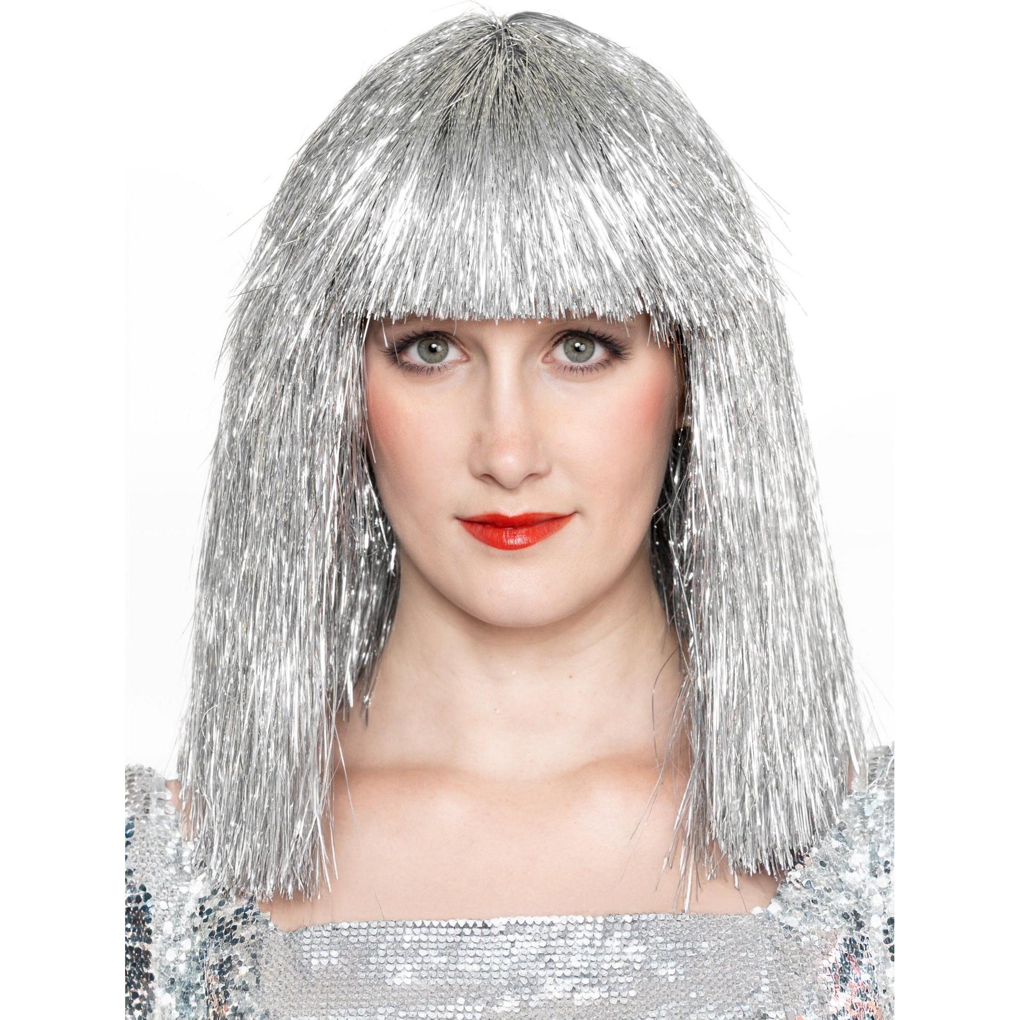 Thumbnail - Maskworld Lametta Perücke silber