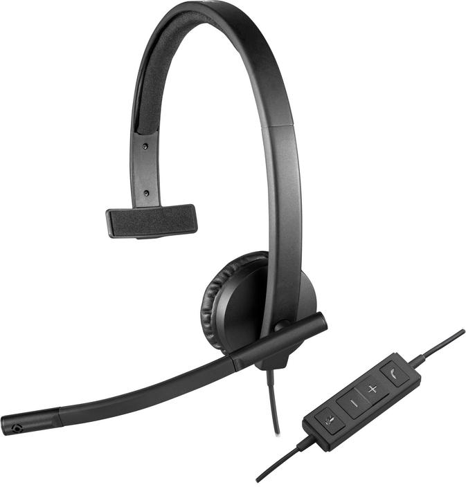 Actual product image Logitech USB Headset Mono H570e (Cable, USB-A, Microsoft teams)