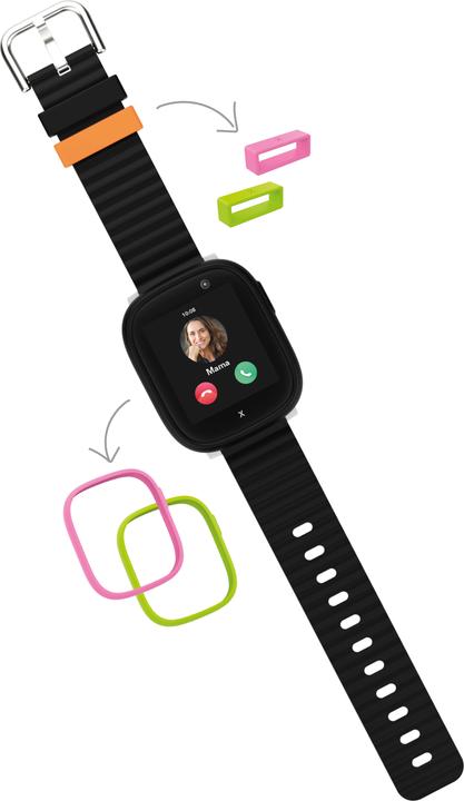 Produktbild Xplora X6 Play - Black (Europe Sim Free) inkl. Straps and Frames - Football (42.40 mm, 4G)