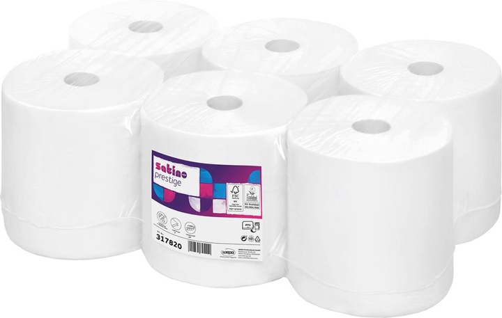 Wepa 6 towel rolls prestige 2-ply bright white (6 x)