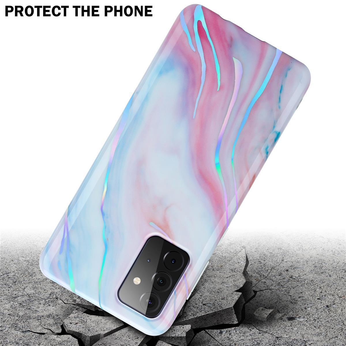 Thumbnail - Cadorabo IMD TPU Bunter Marmor Cover (Samsung Galaxy Note 5, Samsung Galaxy A72), Smartphone Hülle, Weiss