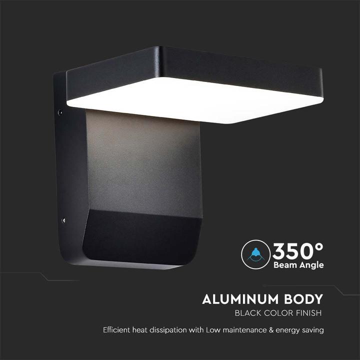 Actual product image V-TAC VT11020150B 20W LED Wall Light Black Body Square 4000K IP65 (2580 lm, IP65)