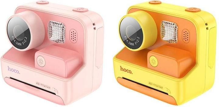 Hoco Headphone with microphone digital kids camera with printer DV200 pink