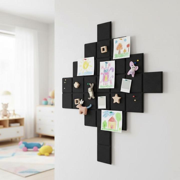 Produktbild Relaxdays 12x Filzpinnwand (Pinnwand, 30 x 10 cm)