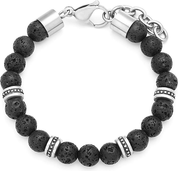 Immagine prodotto Leyda Bracciale con pietre preziose e acciaio inossidabile (22 cm, Acciaio inossidabile, Pietra)