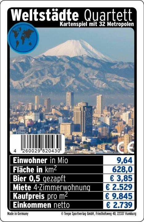 Teepe Weltstdte Quartett (Deutsch)