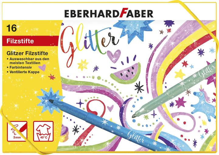 Produktbild EberhardFaber Fasermaler Glitter (16x)