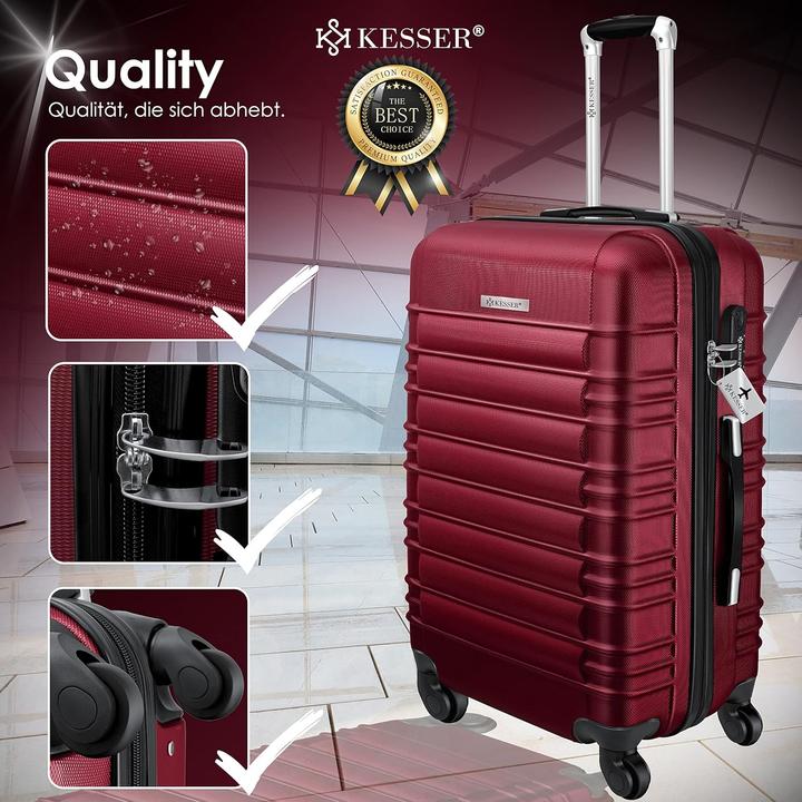 Actual product image Kesser 3tlg. Hartschalenkofferset mit Kofferwaage (120 l)