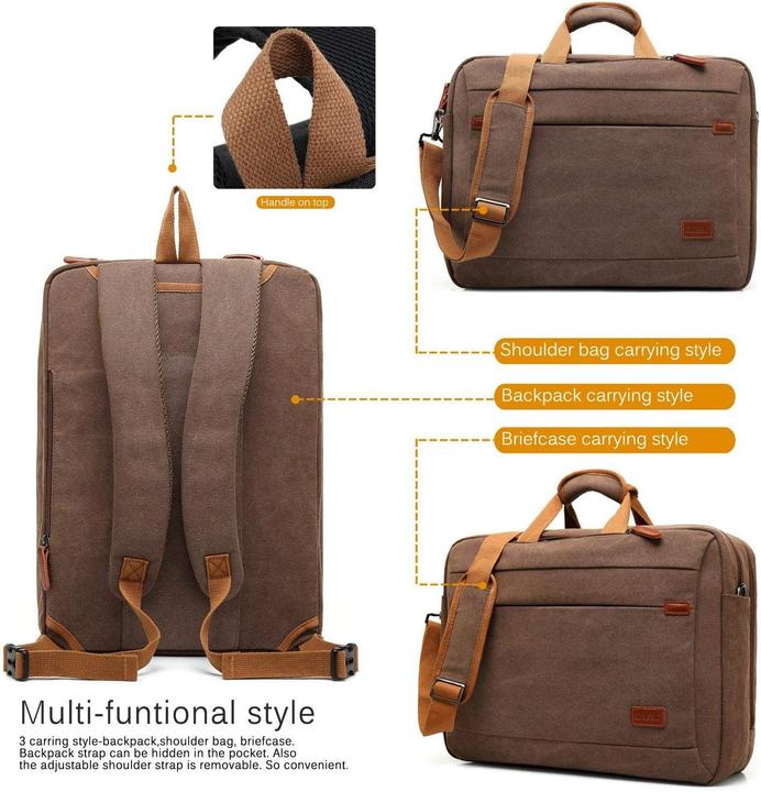 Actual product image CoolBELL Umwandelbarer Laptop-Rucksack