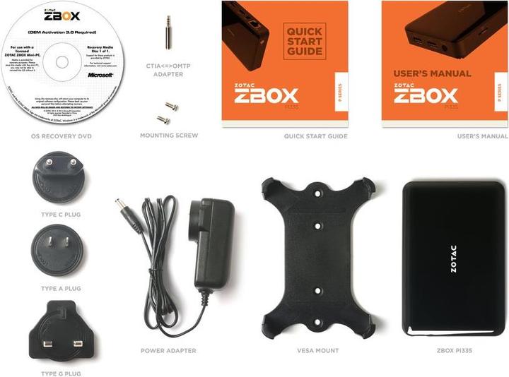 Produktbild Zotac Zbox PI335 (Intel Celeron N3350)
